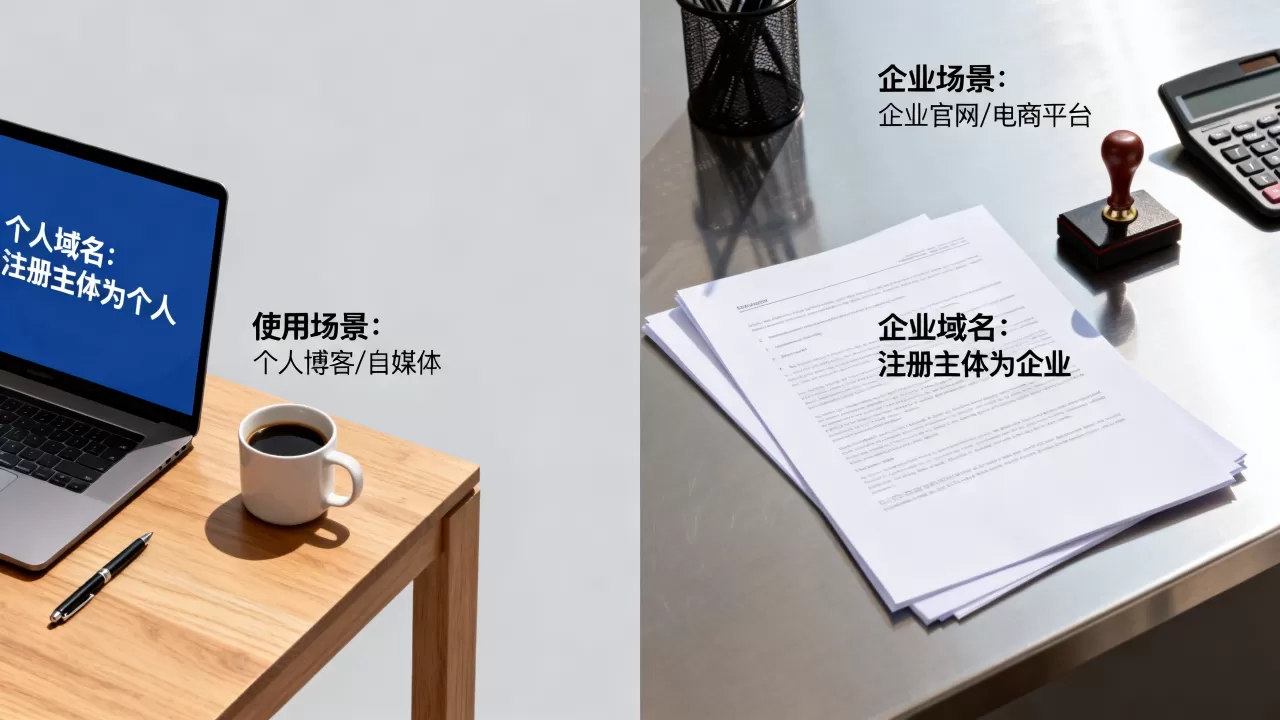 个人域名和企业域名有什么区别？个人域名和企业域名区别