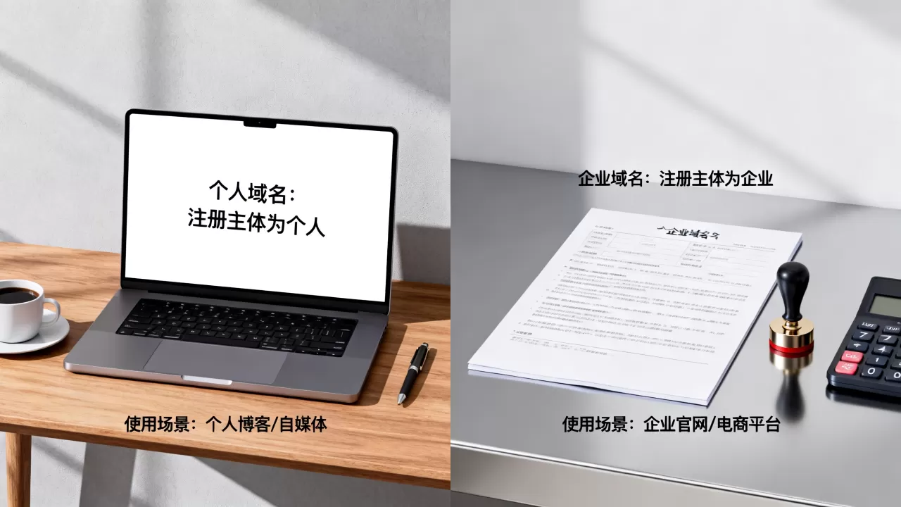 个人域名和企业域名有什么区别？个人域名和企业域名区别