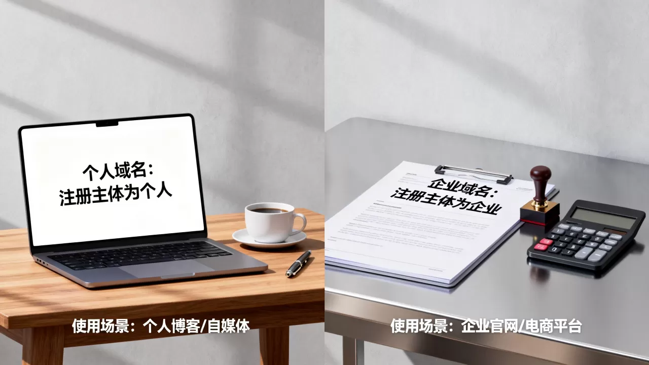 个人域名和企业域名有什么区别？个人域名和企业域名区别