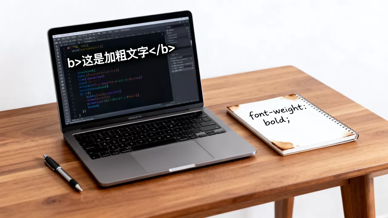 HTML字体加粗怎么设置？网页字体加粗代码怎么写