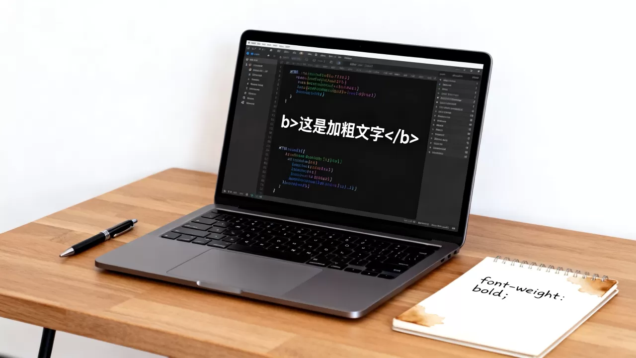 HTML字体加粗怎么设置？网页字体加粗代码怎么写