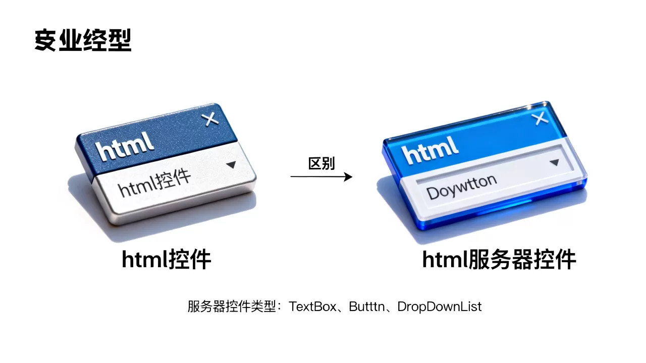 html控件和html服务器控件区别是什么？html服务器控件有哪些