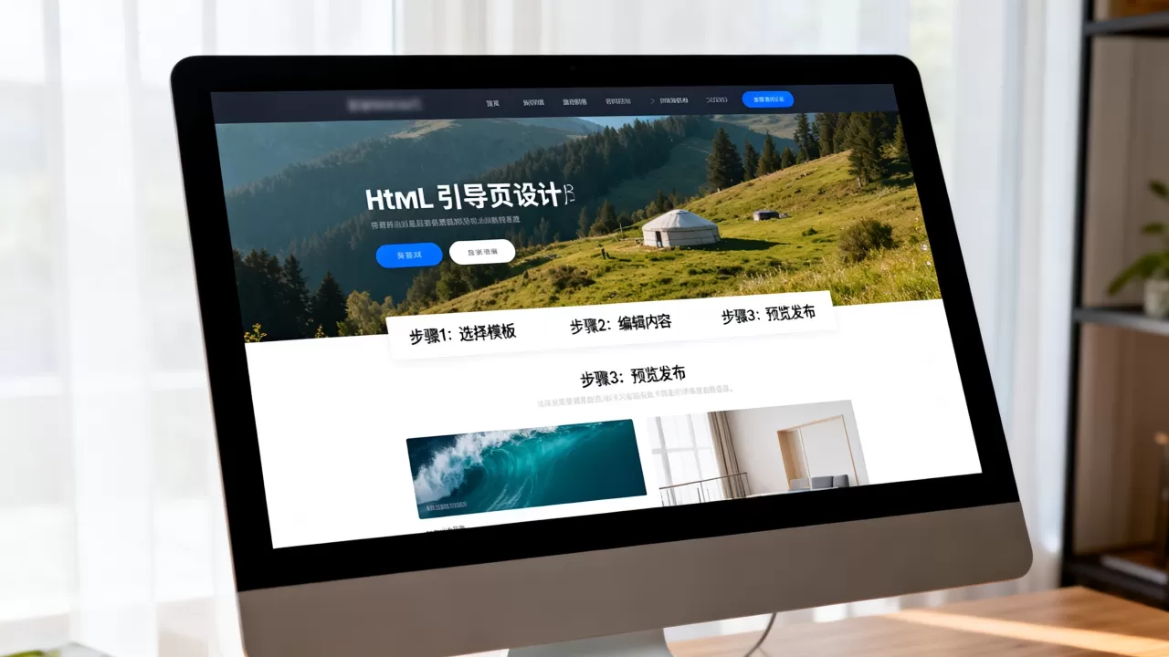 html网站引导页怎么做？html网站引导页模板