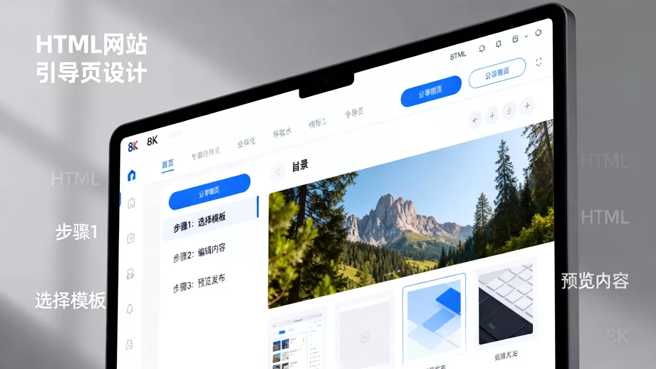 html网站引导页怎么做？html网站引导页模板
