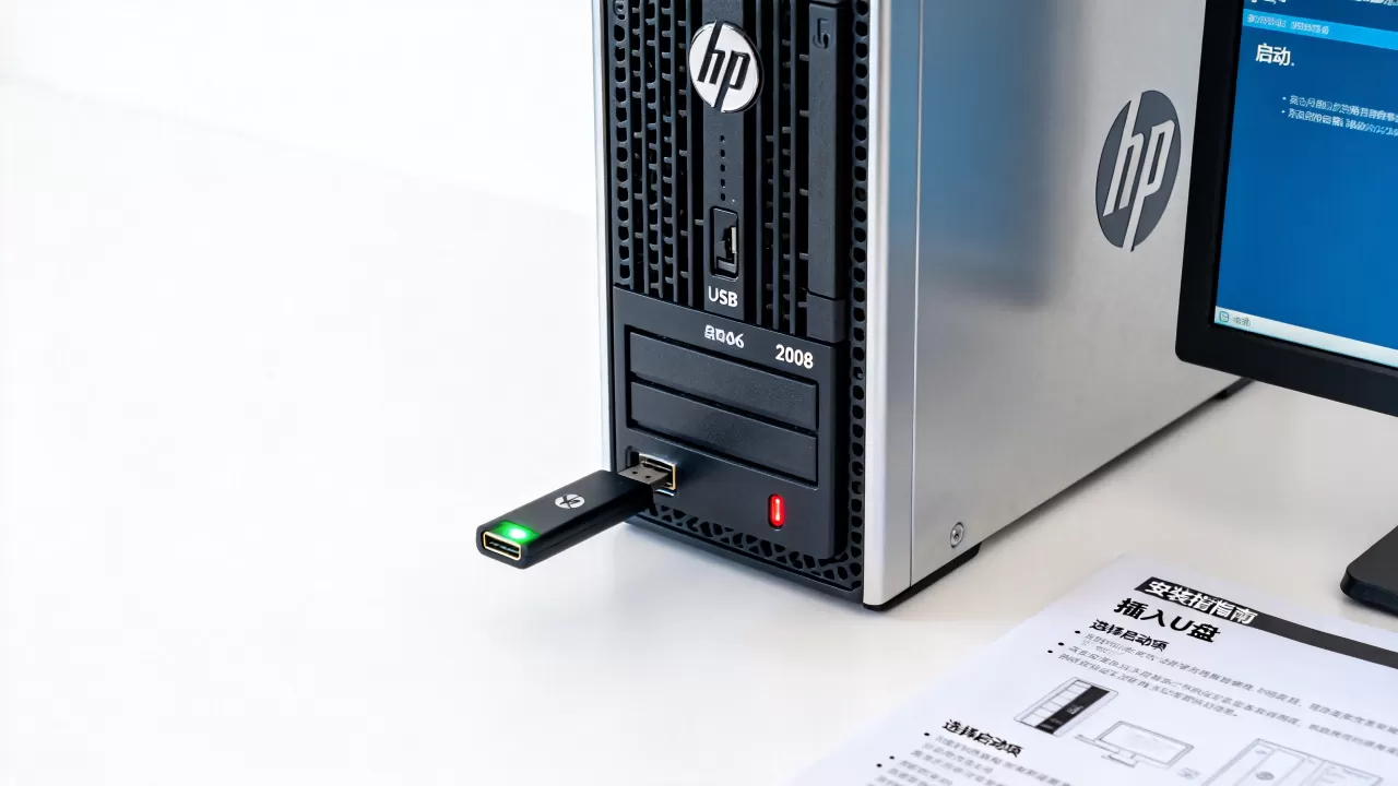 HP服务器2008如何用U盘安装？惠普服务器系统安装教程
