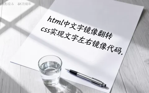 html中文字如何镜像翻转？css实现文字左右镜像代码