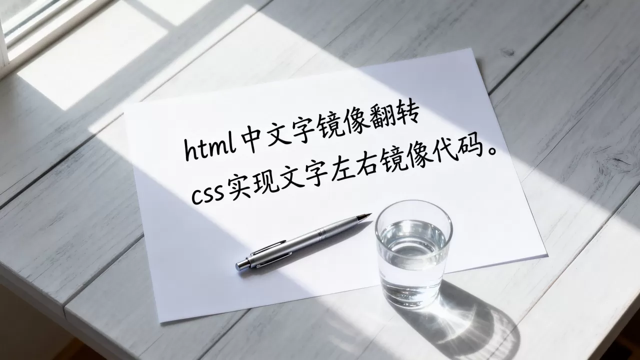 html中文字如何镜像翻转?css实现文字左右镜像代码 html中文字如何镜像翻转?css实现文字左右镜像代码
