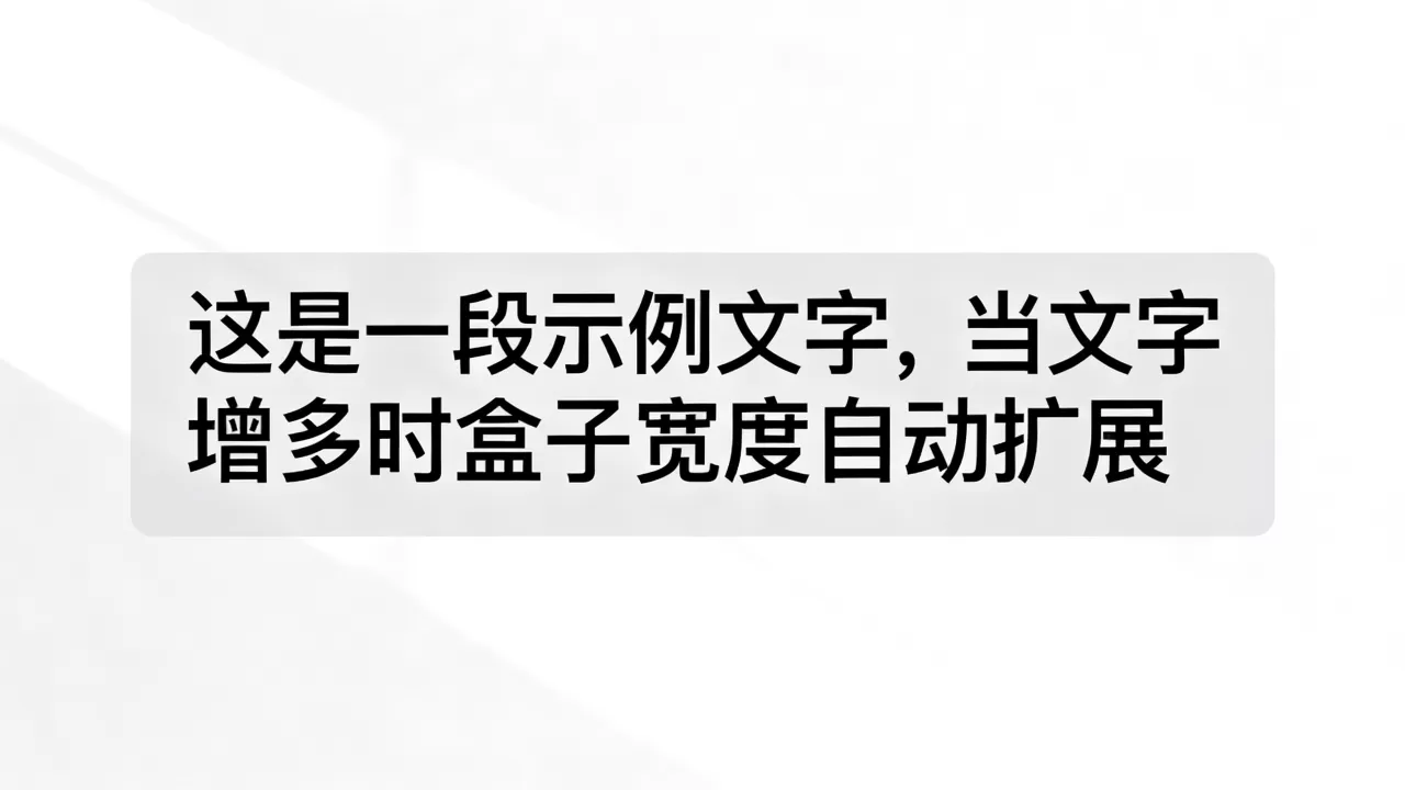 html盒子怎么适应文字？html盒子宽度随文字自适应