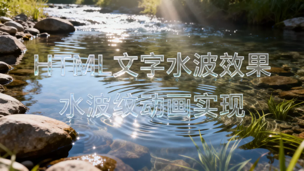 html文字水波效果怎么做?如何实现文字水波纹动画 html文字水波效果怎么做?如何实现文字水波纹动画