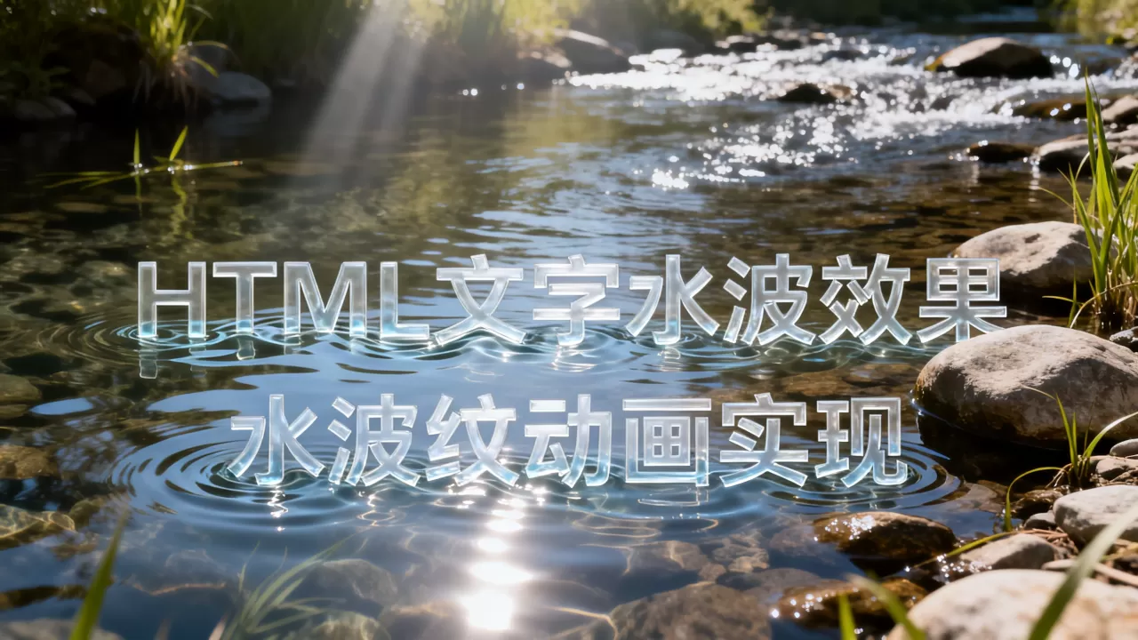 html文字水波效果怎么做?如何实现文字水波纹动画 html文字水波效果怎么做?如何实现文字水波纹动画