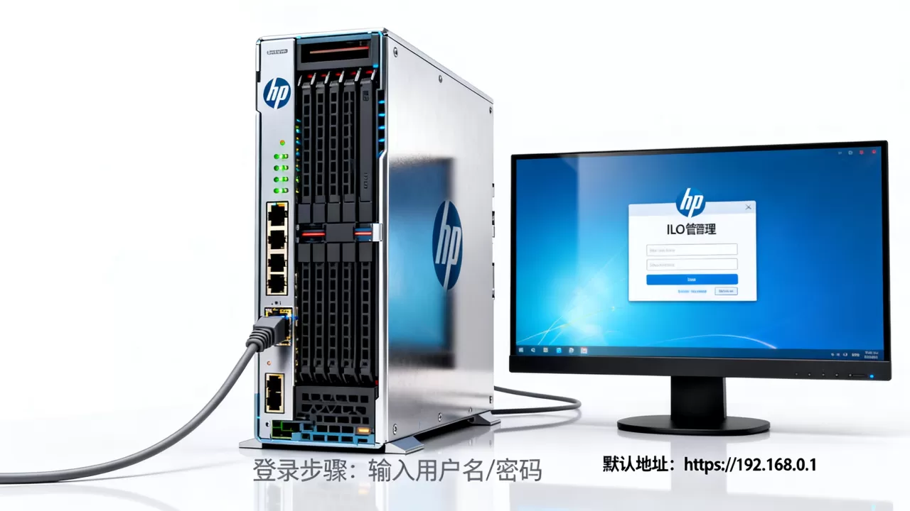 HPE服务器ilo默认地址是多少？如何登录ilo管理界面
