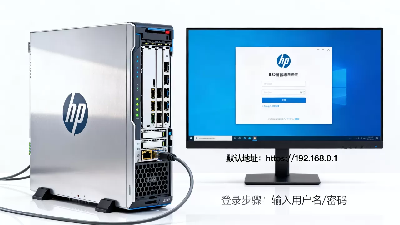 HPE服务器ilo默认地址是多少？如何登录ilo管理界面