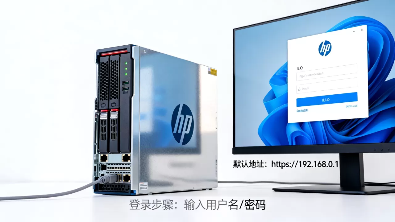HPE服务器ilo默认地址是多少？如何登录ilo管理界面