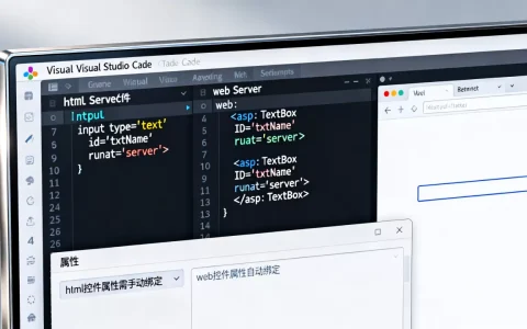 html服务器控件怎么用？asp.net中html服务器控件与web服务器控件的区别