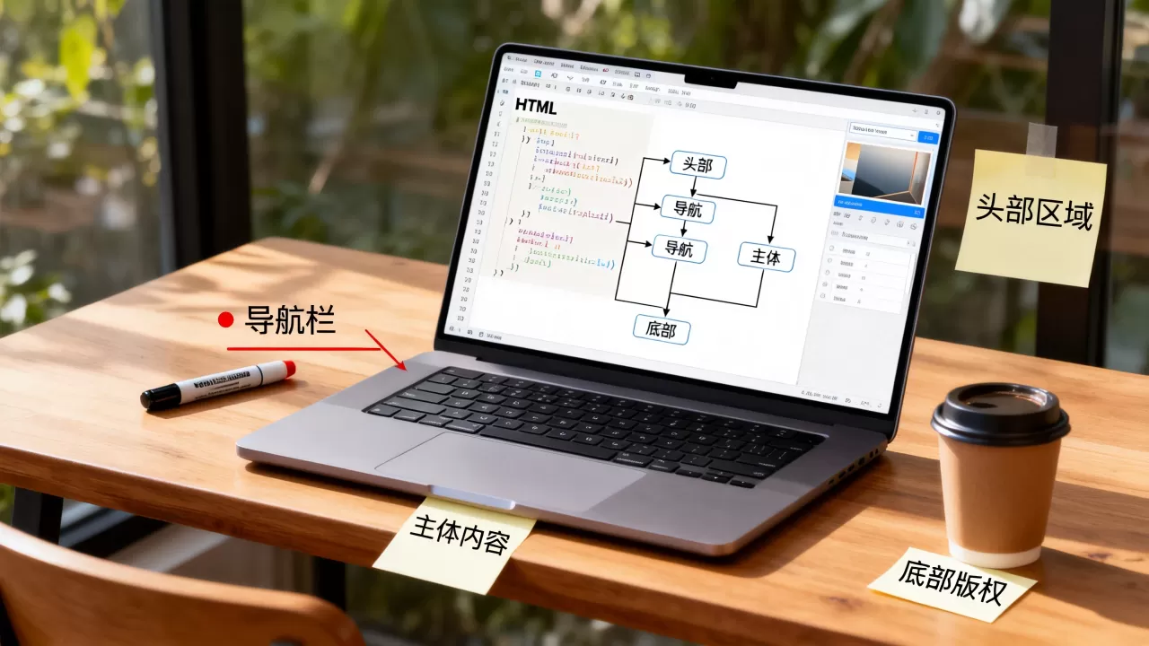 HTML整个网站布局怎么做？html网页结构搭建教程