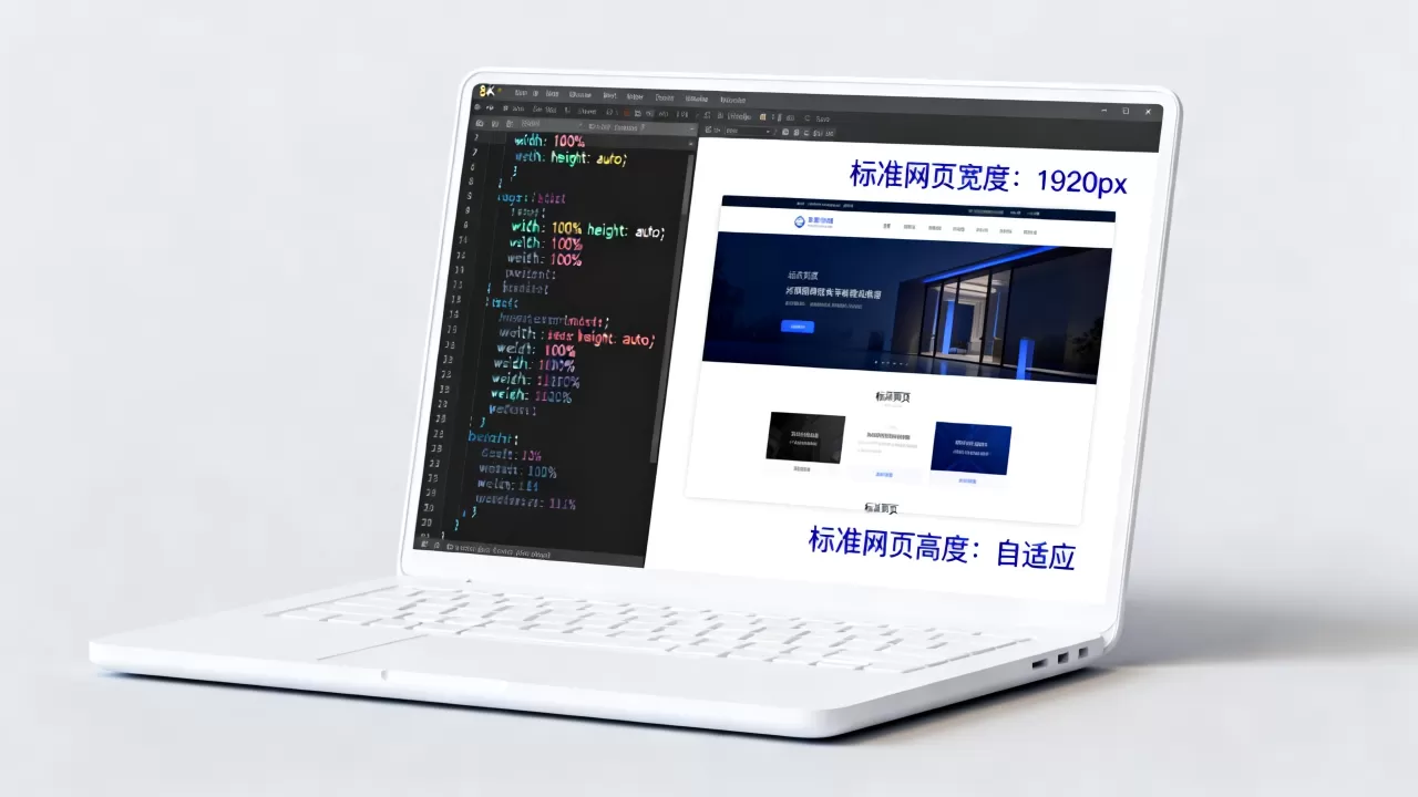html网站尺寸代码怎么设置？html网页宽度高度标准尺寸