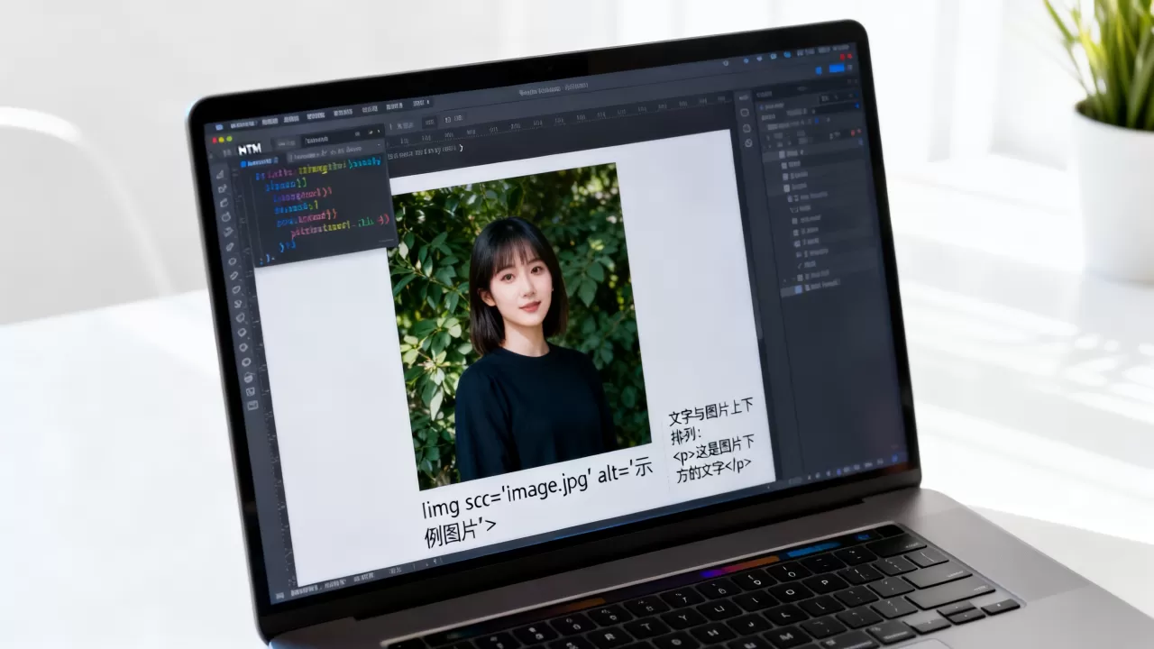 HTML图片加文字怎么排版？html图片加文字代码怎么写