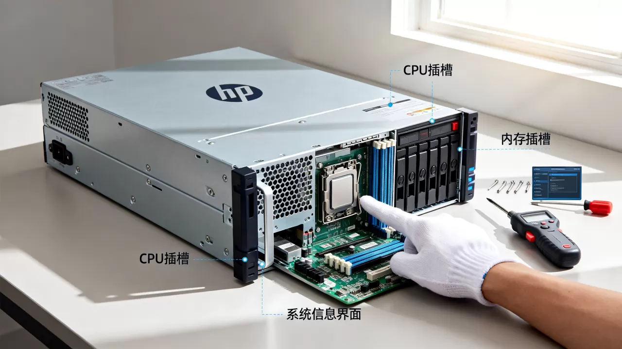 hp服务器怎么查看cpu和内存？如何查看服务器硬件配置