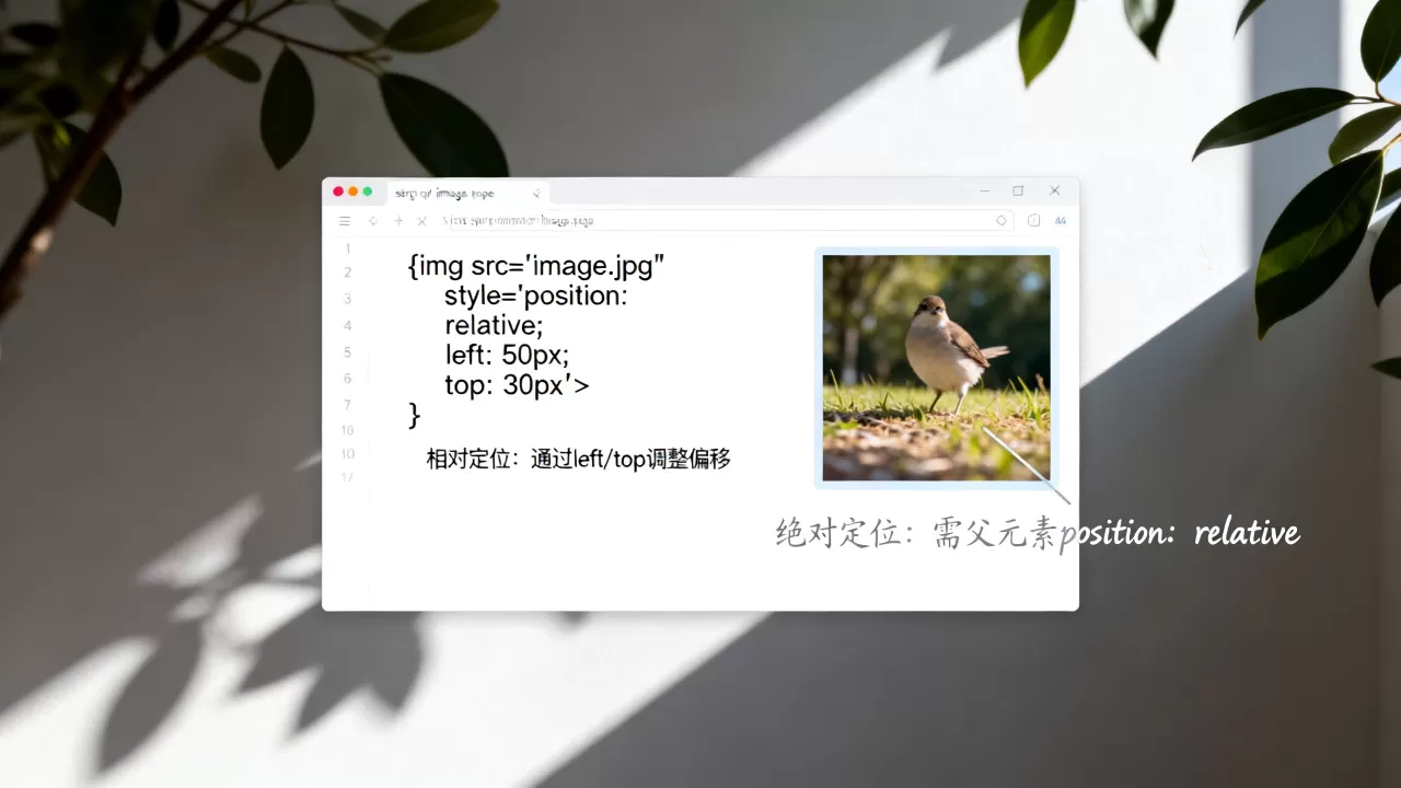 html中怎么把图片移动？html图片定位偏移方法