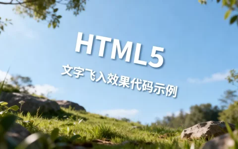 HTML5文字飞入效果怎么做？实现文字飞入动画代码