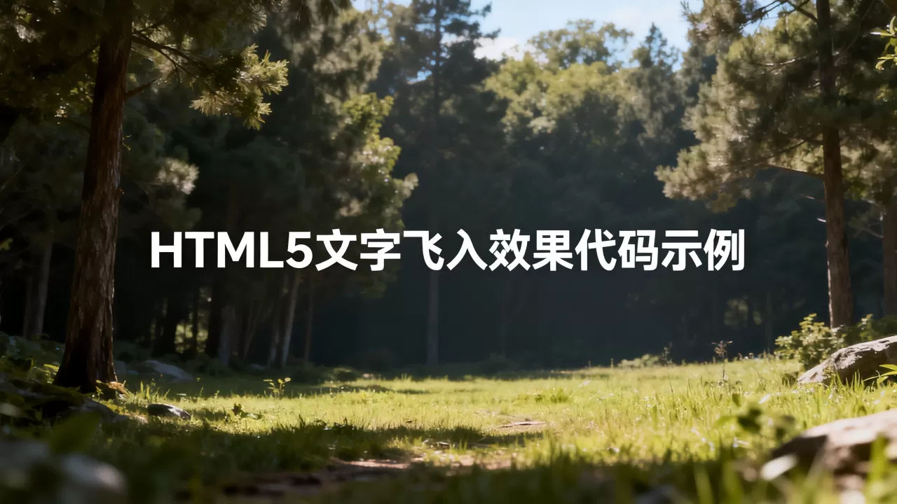 HTML5文字飞入效果怎么做？实现文字飞入动画代码