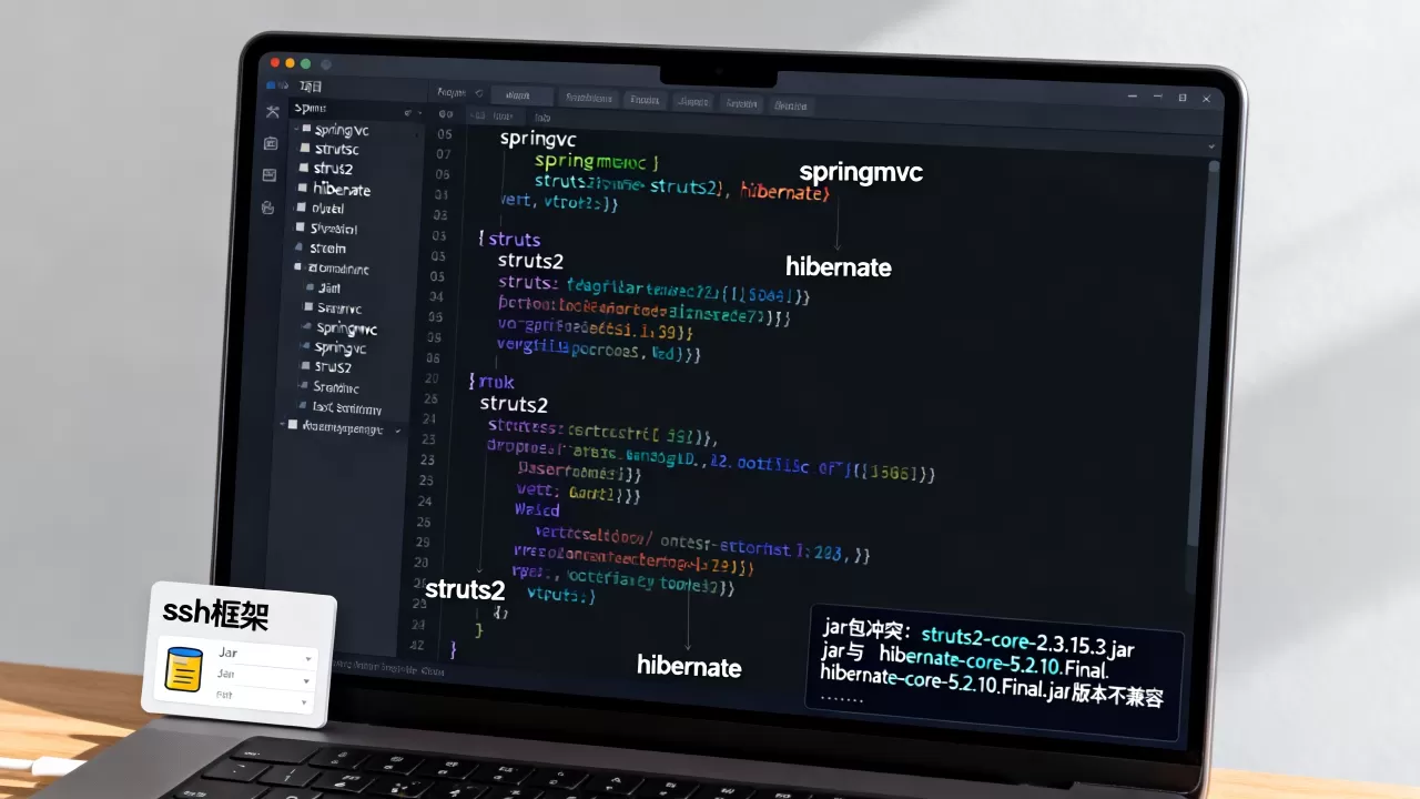 ssh框架jar包报错怎么办?springmvc整合struts2和hibernate ssh框架jar包报错怎么办?springmvc整合struts2和hibernate