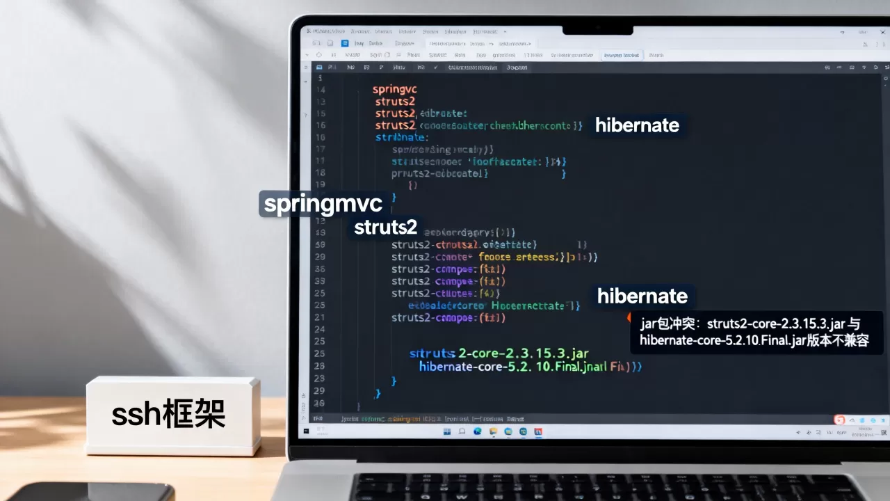 ssh框架jar包报错怎么办?springmvc整合struts2和hibernate ssh框架jar包报错怎么办?springmvc整合struts2和hibernate