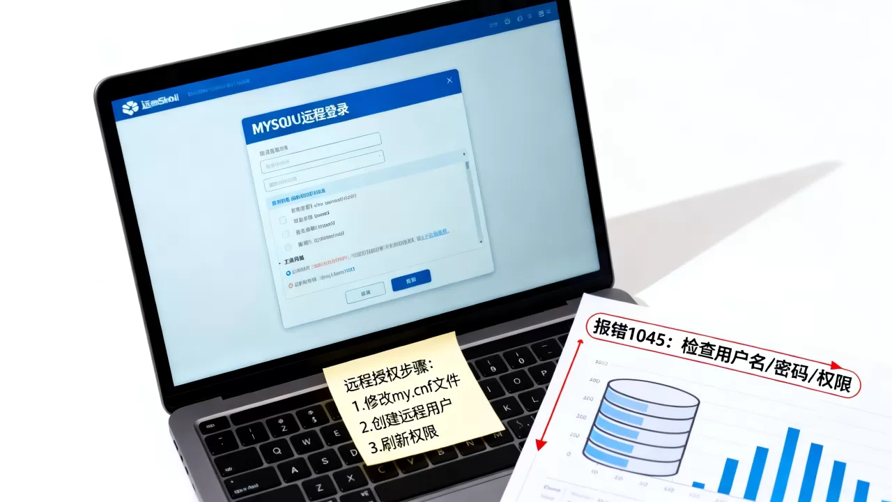 如何设置MYSQL远程登录授权?mysql远程连接报错1045怎么解决 如何设置MYSQL远程登录授权?mysql远程连接报错1045怎么解决