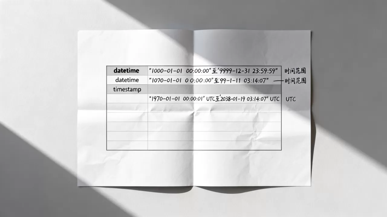 MySQL时间类型怎么选？datetime和timestamp区别
