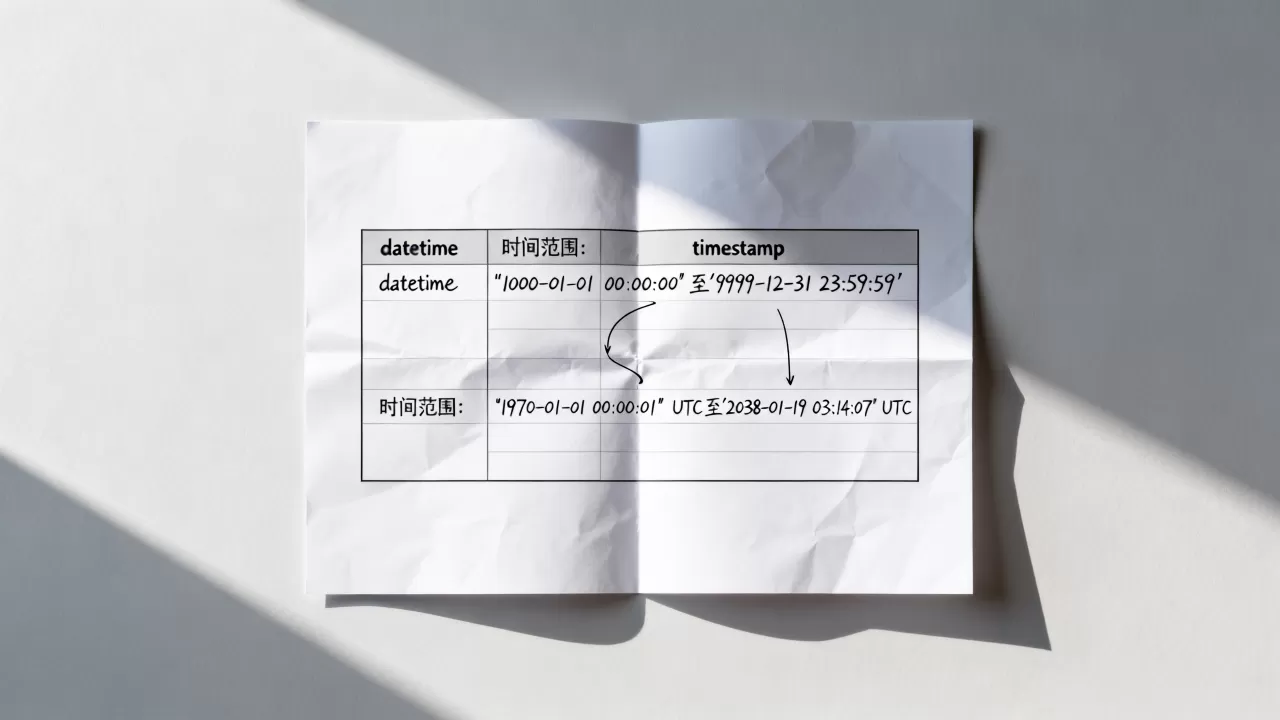 MySQL时间类型怎么选？datetime和timestamp区别