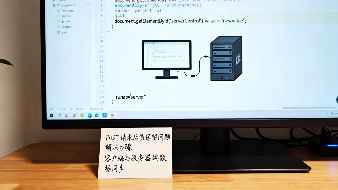 关于js客户端对服务器控件赋值post后不能保留值的解决办法