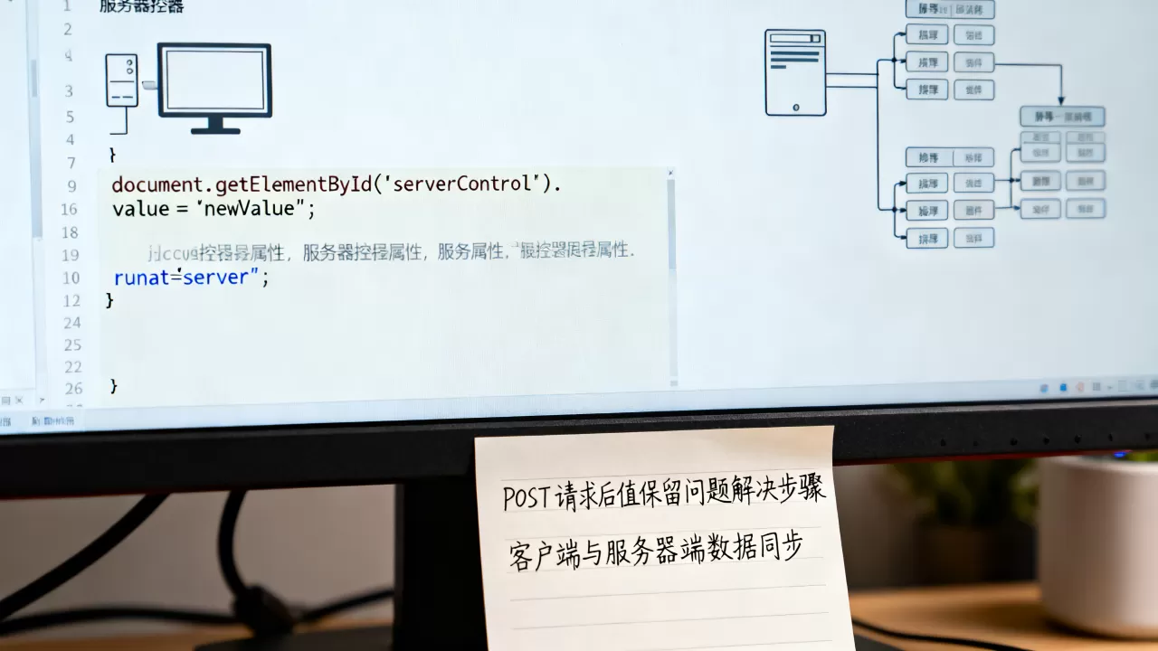 关于js客户端对服务器控件赋值post后不能保留值的解决办法