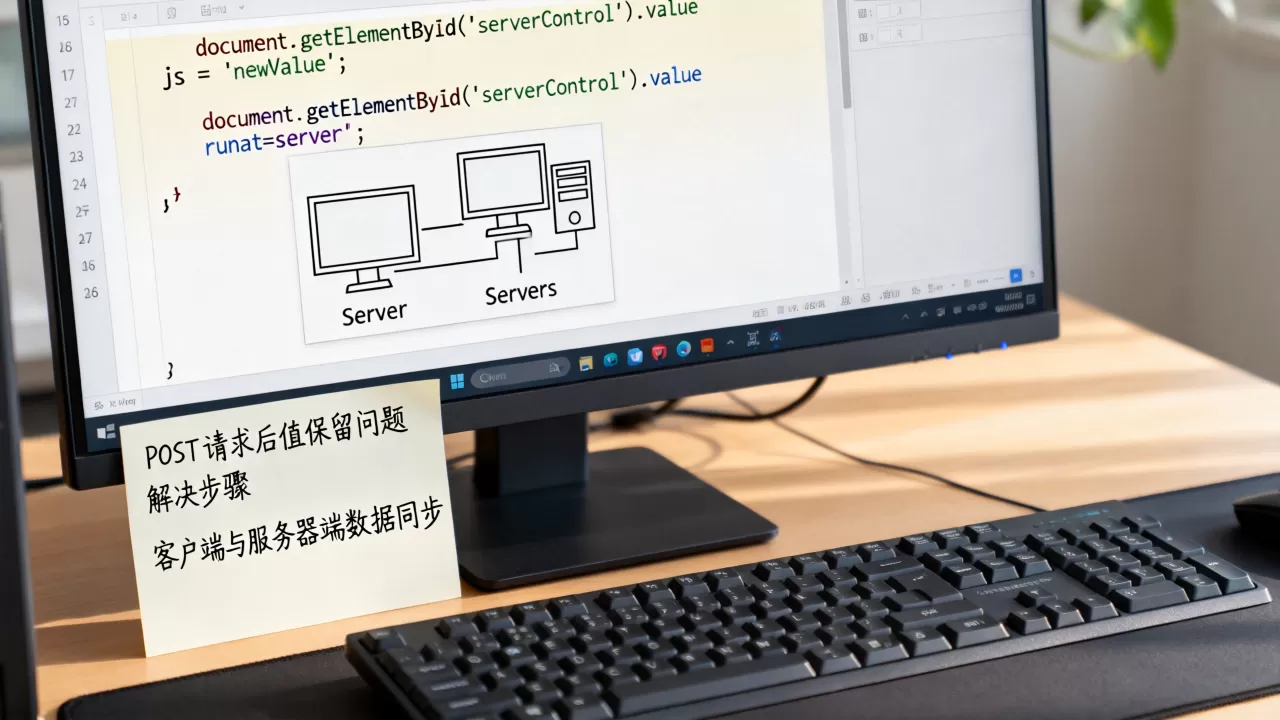关于js客户端对服务器控件赋值post后不能保留值的解决办法