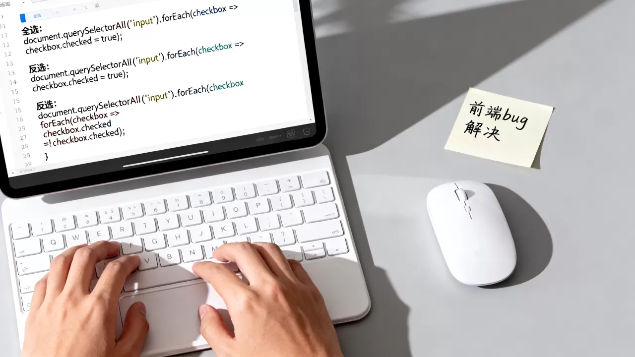 JS全选反选怎么实现？前端开发常见bug解决方法