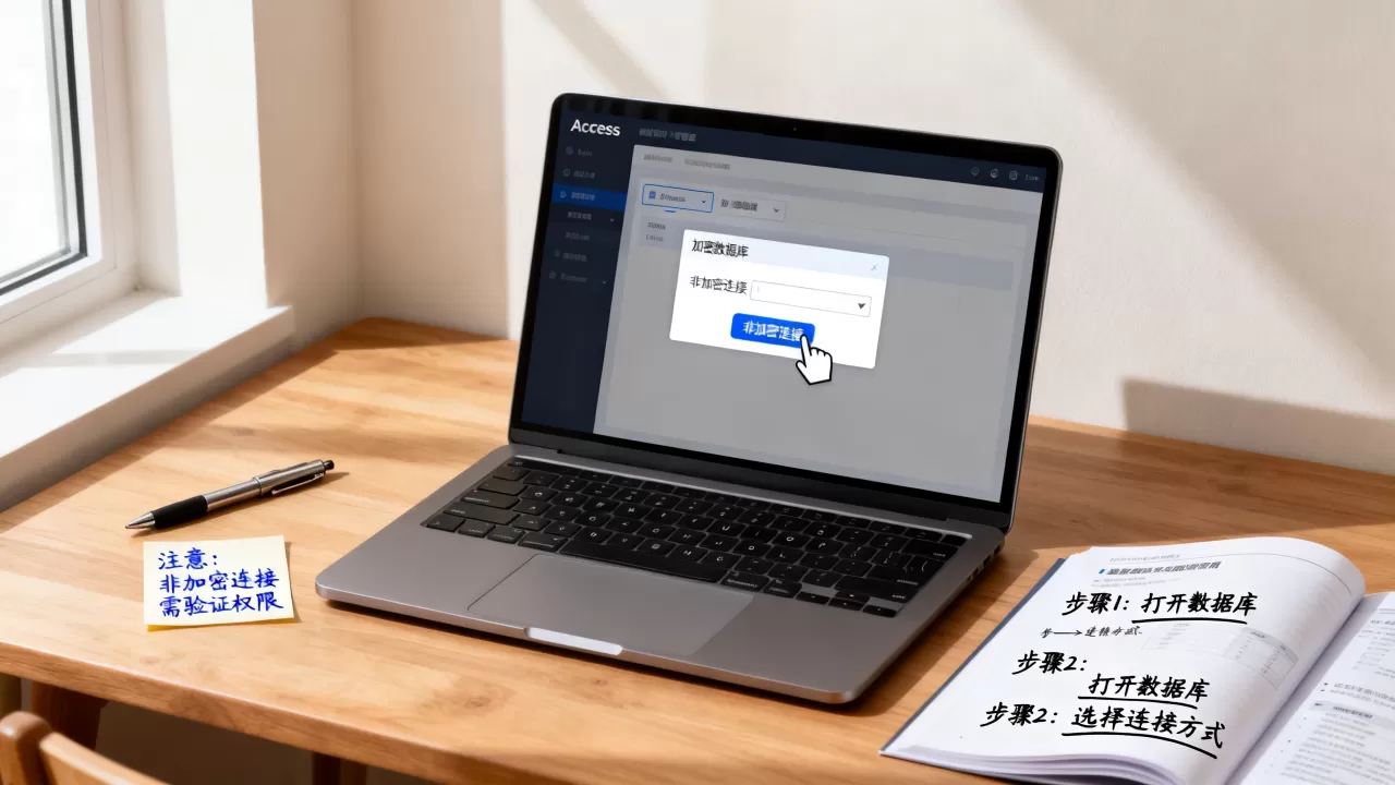 Access数据库如何加密？以非加密方式连接