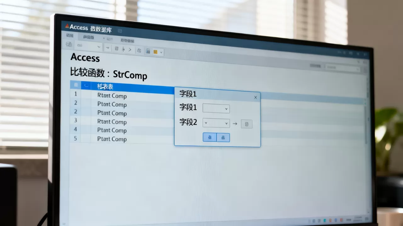 Access数据库比较函数怎么用？access数据库比较两个字段