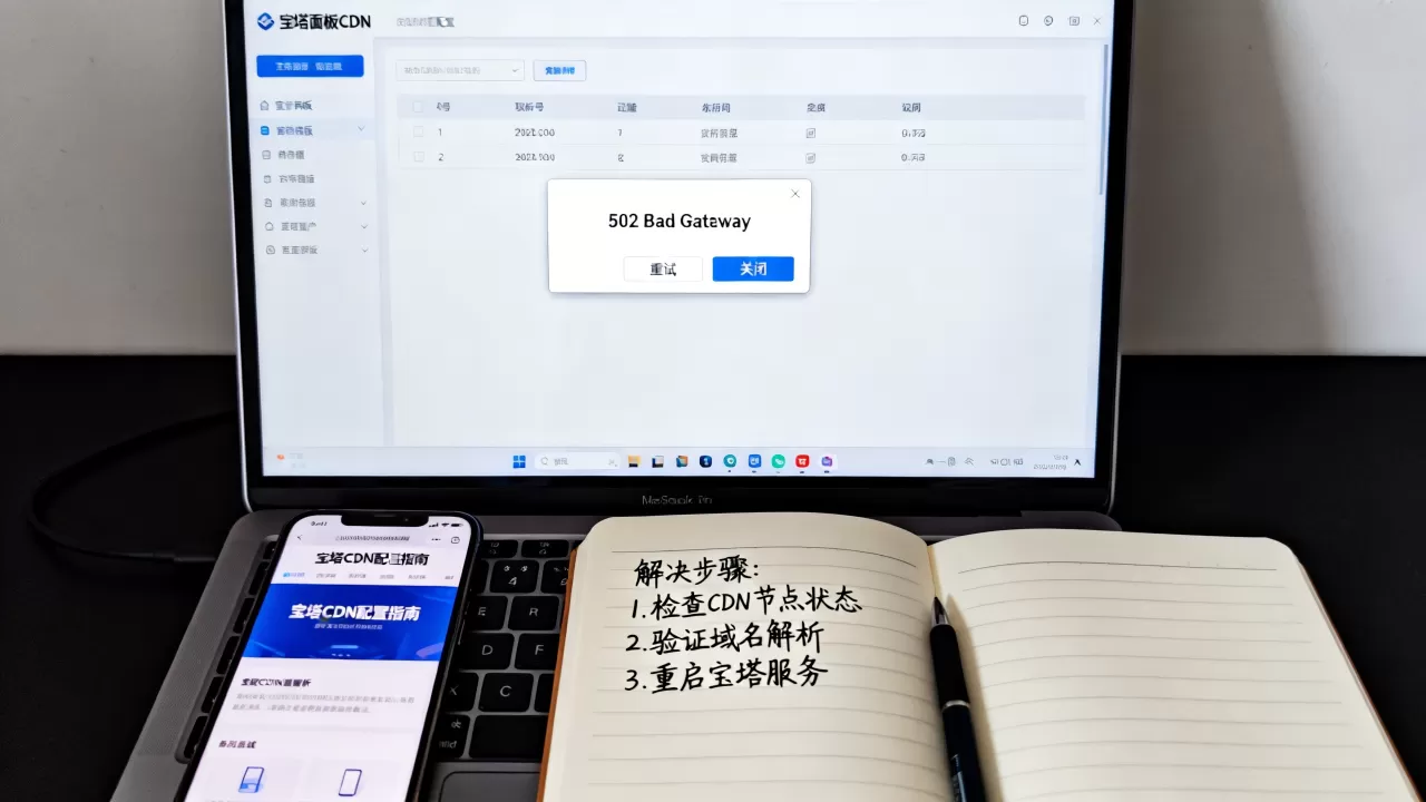 宝塔配置CDN为何报错？宝塔面板使用CDN出现502错误怎么解决