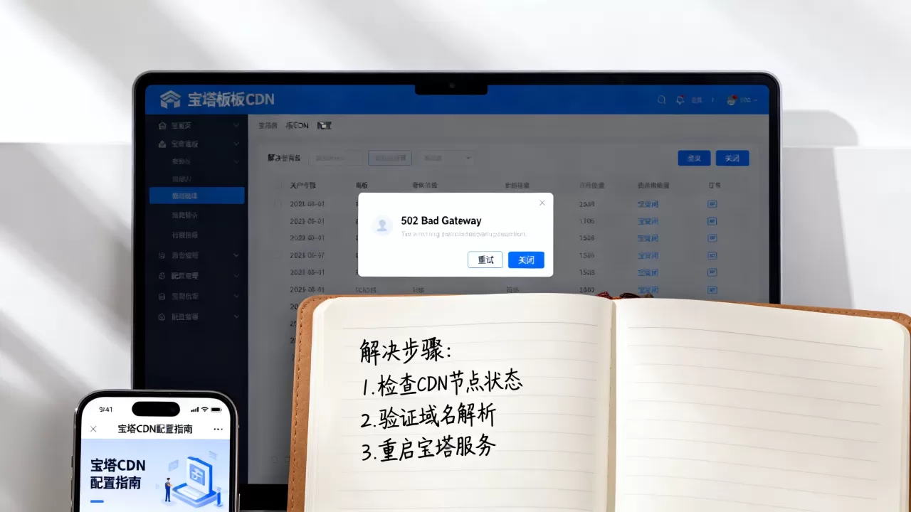 宝塔配置CDN为何报错？宝塔面板使用CDN出现502错误怎么解决