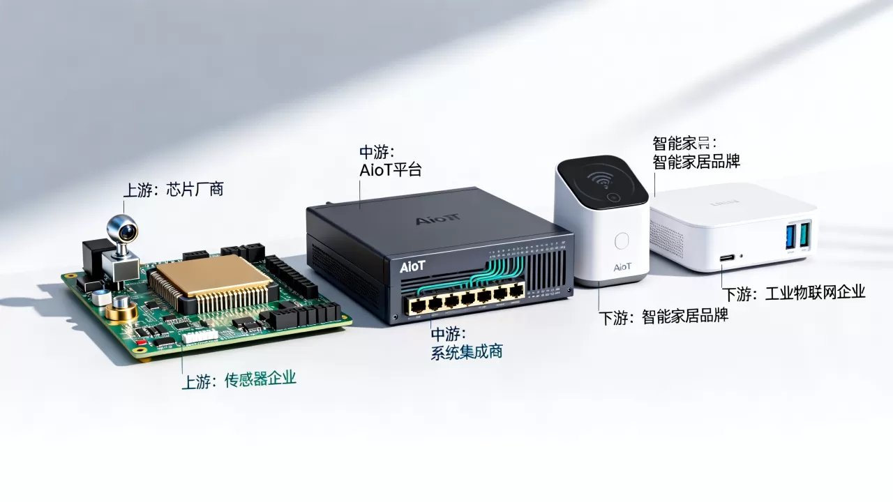 AIoT主要参与者有哪些？AIoT产业链上下游企业有哪些