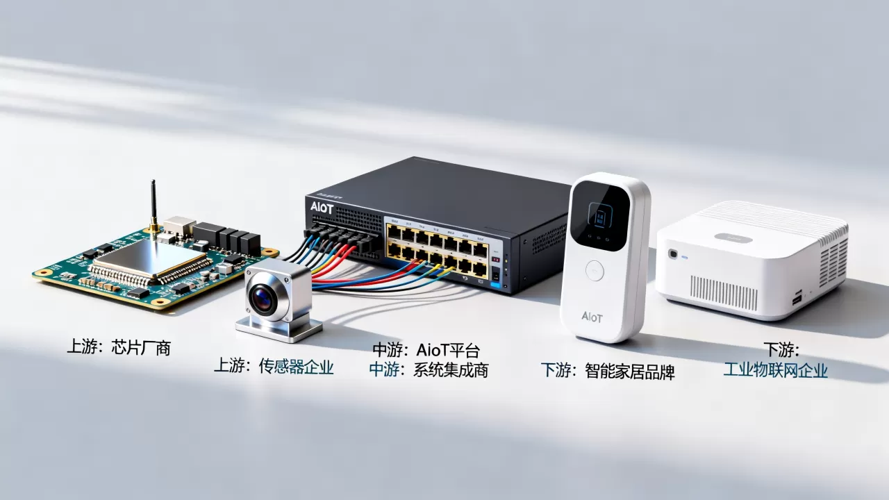 AIoT主要参与者有哪些？AIoT产业链上下游企业有哪些