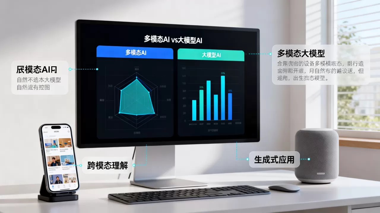 多模态AI和大模型AI有何区别?多模态大模型有哪些应用场景 多模态AI和大模型AI有何区别?多模态大模型有哪些应用场景