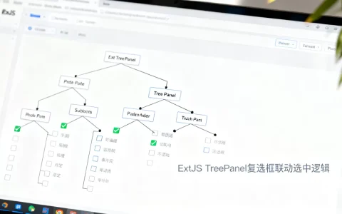 ExtJS TreePanel复选框如何联动选中？父子节点全选方法