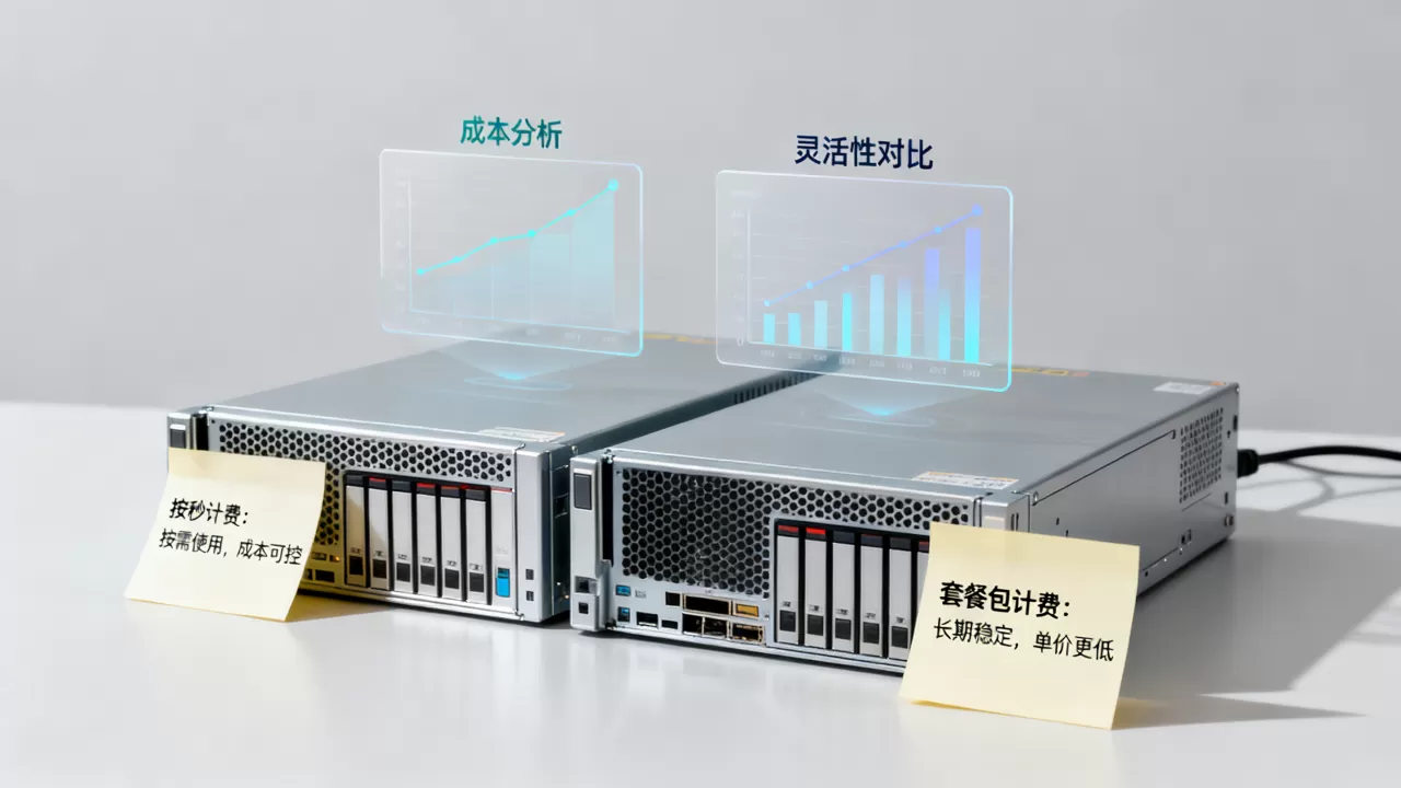 按秒计费还是按套餐包计费更划算？云服务器计费方式对比