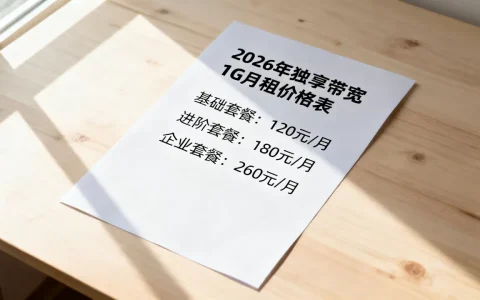 独享带宽1G月租多少钱？2026年最新价格表