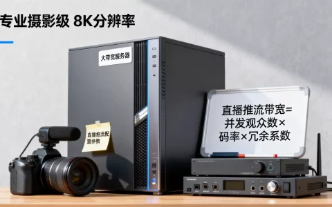 大带宽服务器跑直播推流配置怎么选？直播推流带宽计算公式
