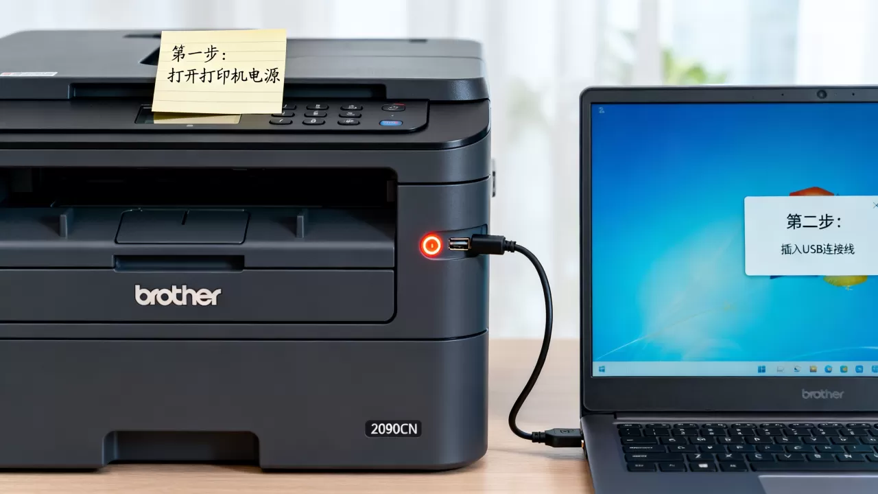 兄弟2090cdn怎么用？兄弟2090cdn打印机连接电脑教程