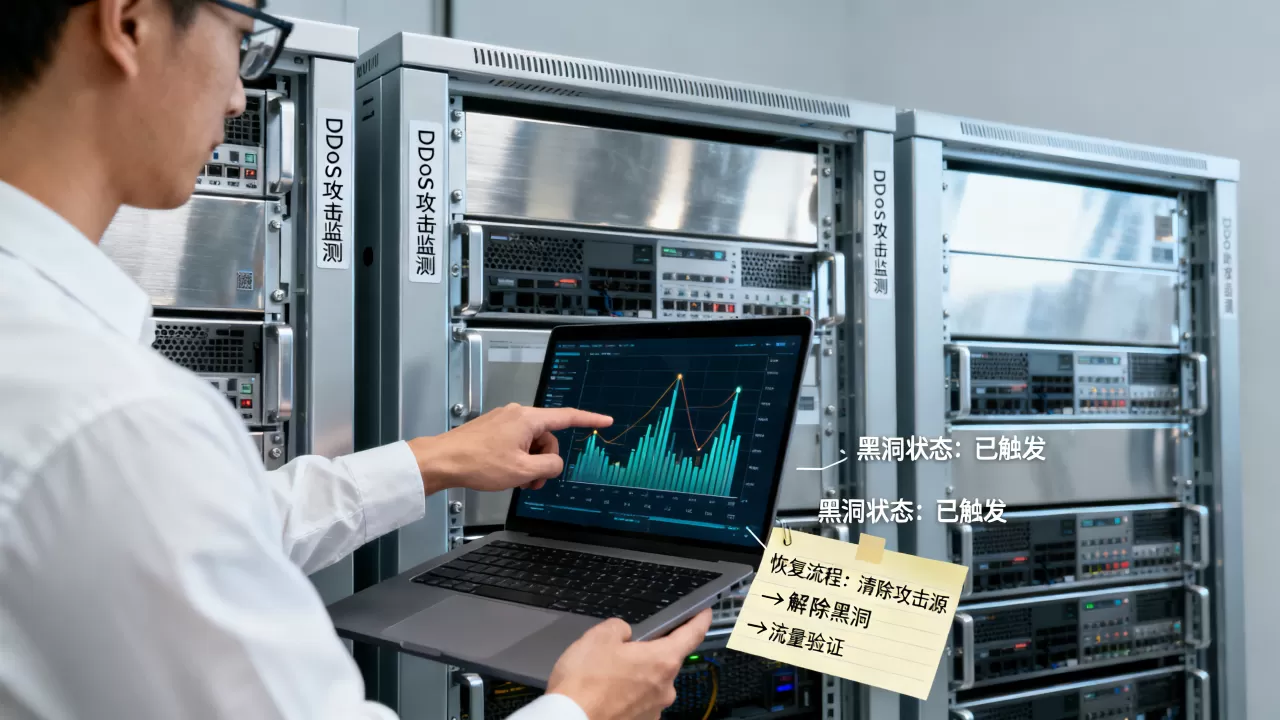 服务器DDoS黑洞怎么解除，DDoS攻击被黑洞后多久恢复