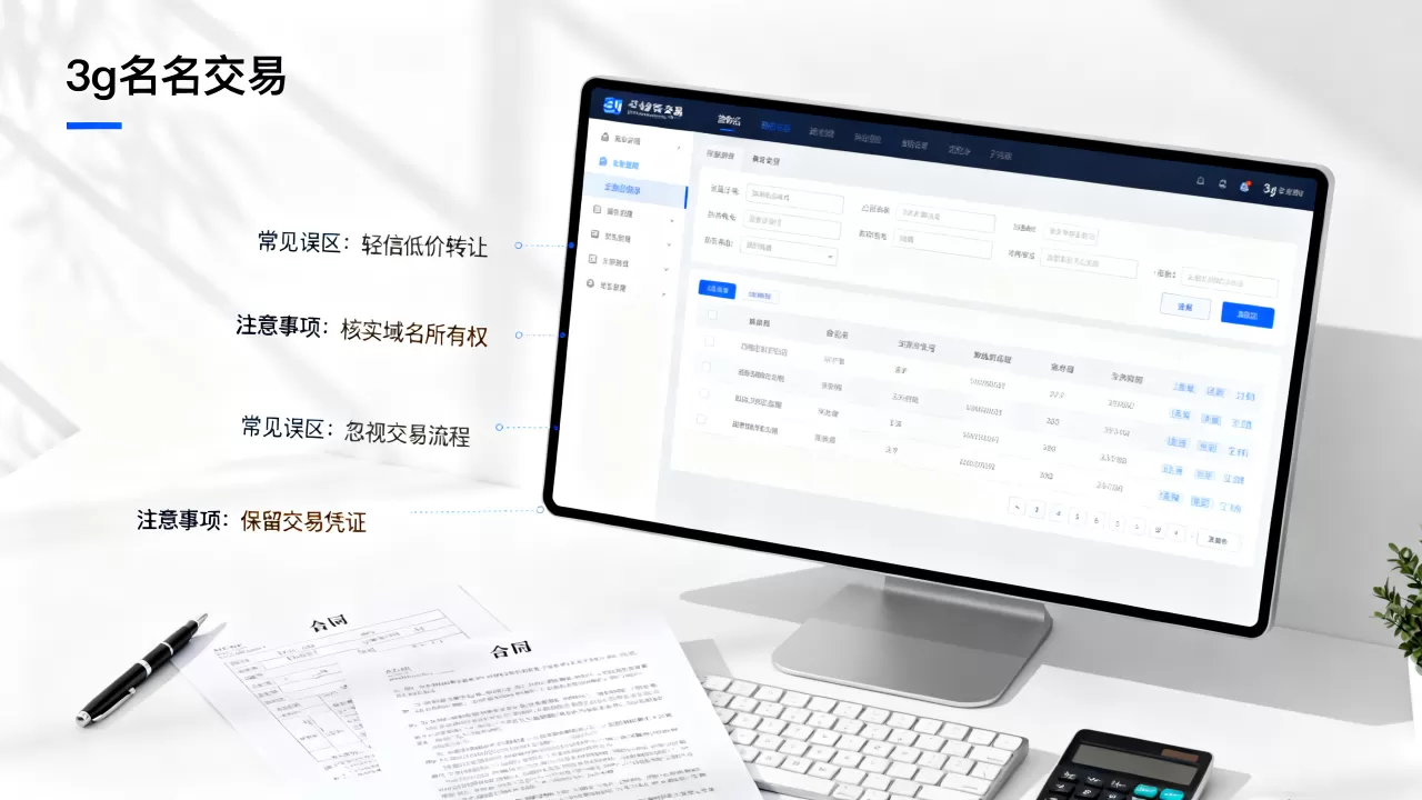 3g域名交易有哪些常见误区？3g域名交易需要注意什么
