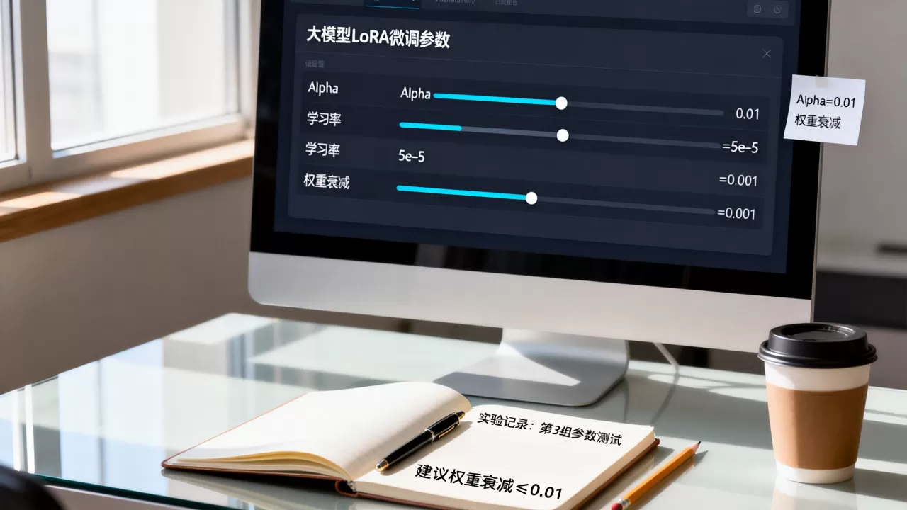 大模型LoRA微调Alpha怎么设?学习率与权重衰减如何选择 大模型LoRA微调Alpha怎么设?学习率与权重衰减如何选择