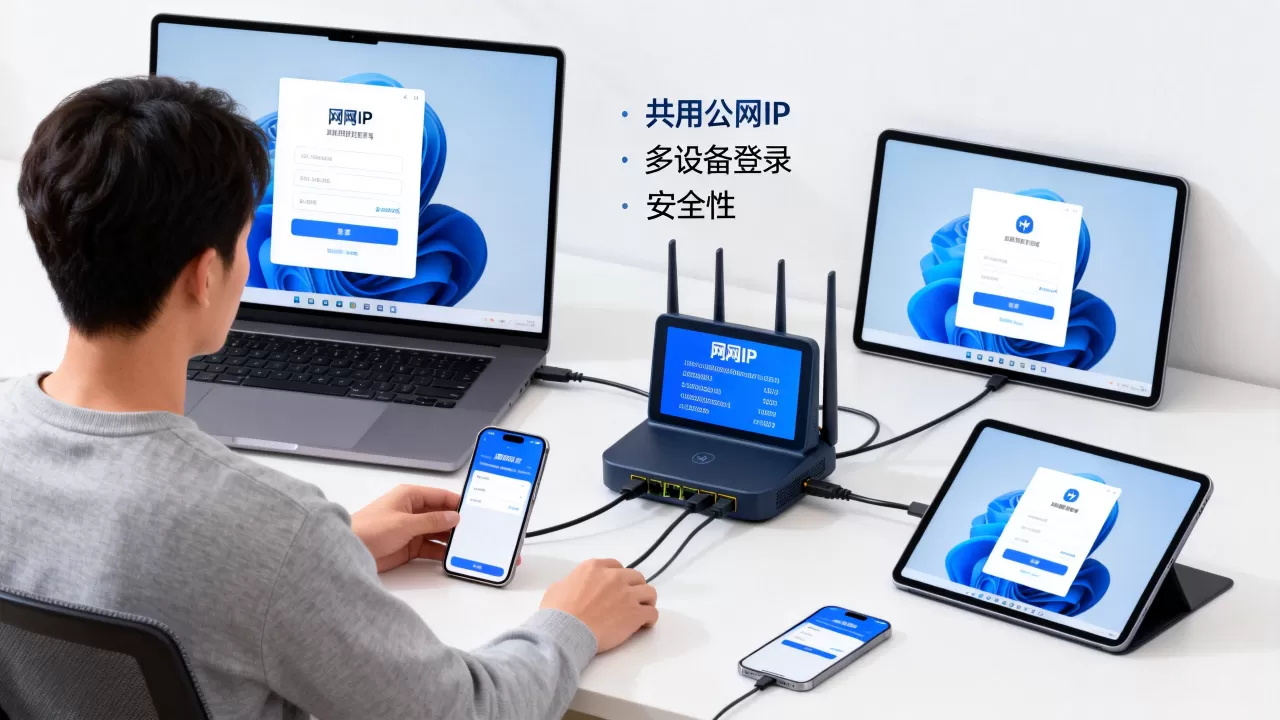 共用公网ip能同时登录吗？多设备共用公网ip安全吗